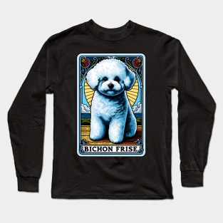 Bichon Frise Tarot Card Long Sleeve T-Shirt